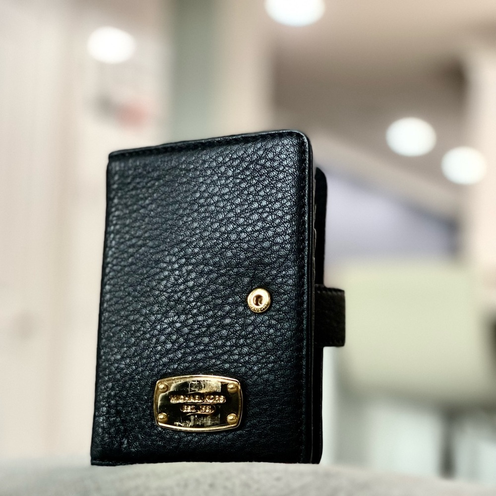 Michael Kors Black Leather Passport Holder